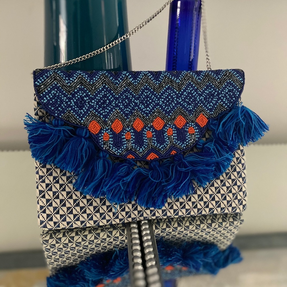 Hand Beaded crossbody/clutch